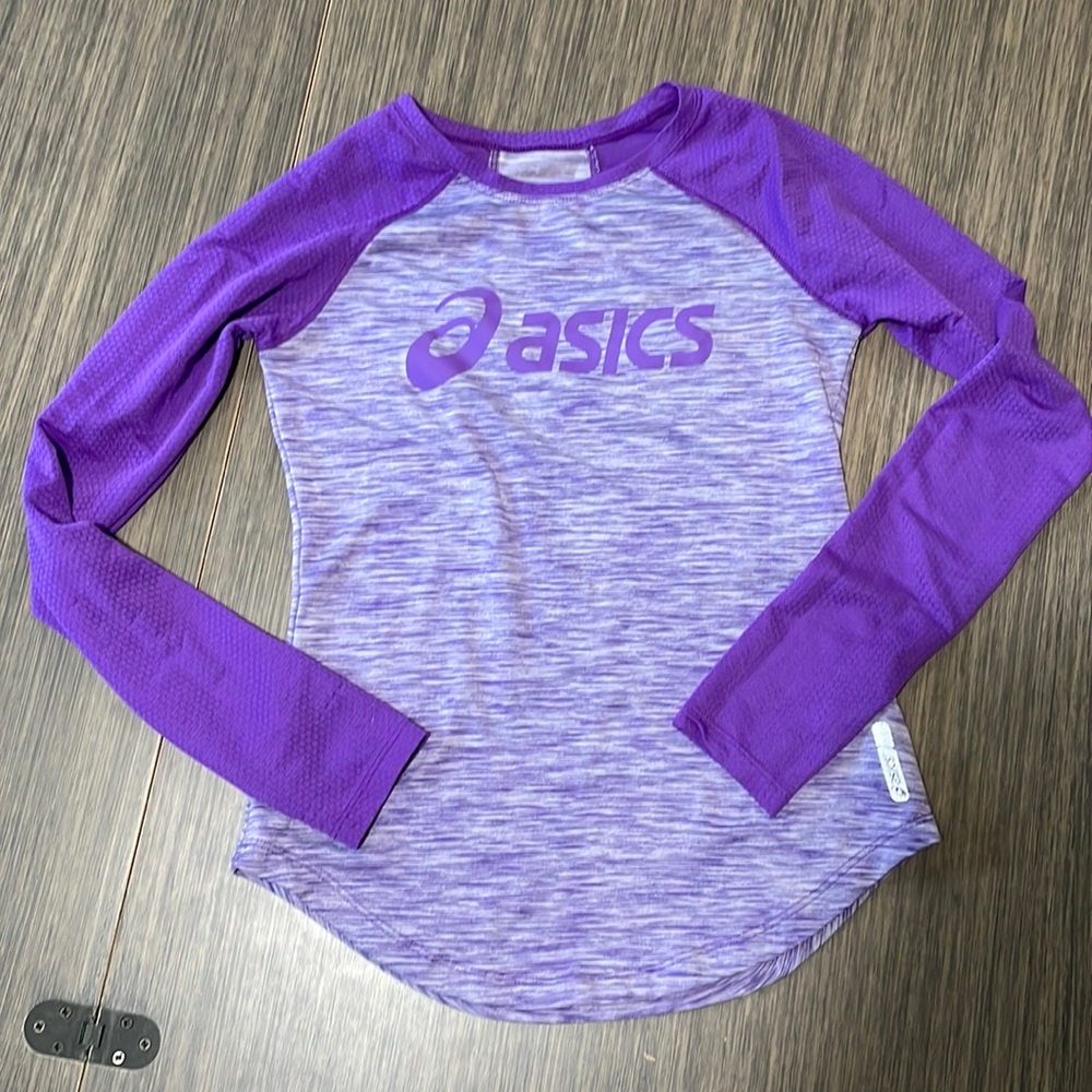 ASICS purple long-sleeve running top
